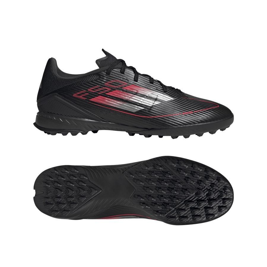 adidas F50 League TF Stealth Victory - Noir/Argenté/Lucid Red