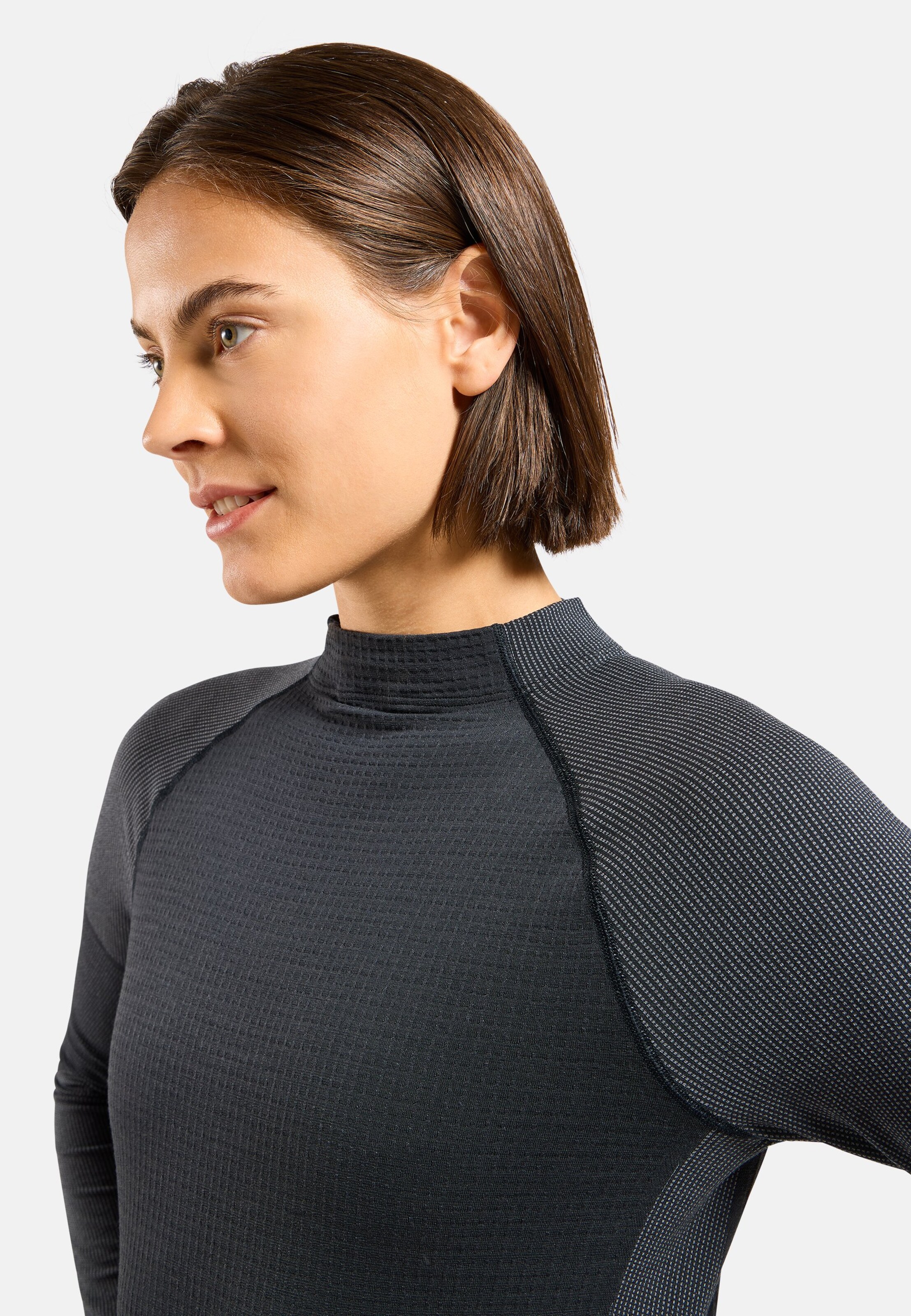 Seamless Performance Wool Funktionsshirt mit Rundhalsausschnitt in black