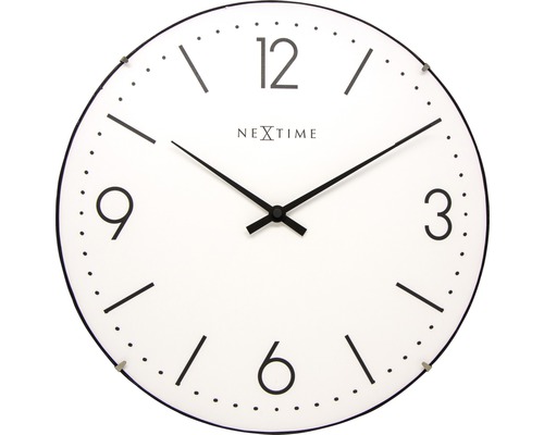 Wandklok Basic Dome wit Ø 35 cm