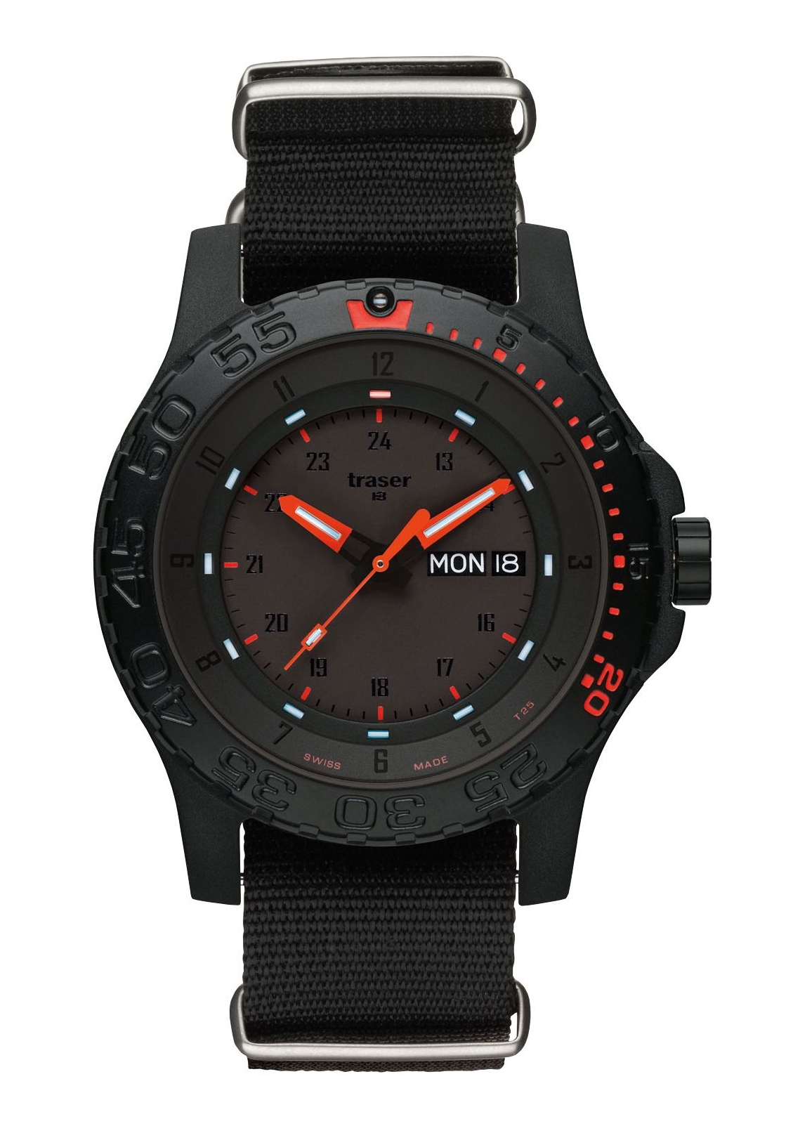 Traser Red Combat Nato Herrenuhr 104147