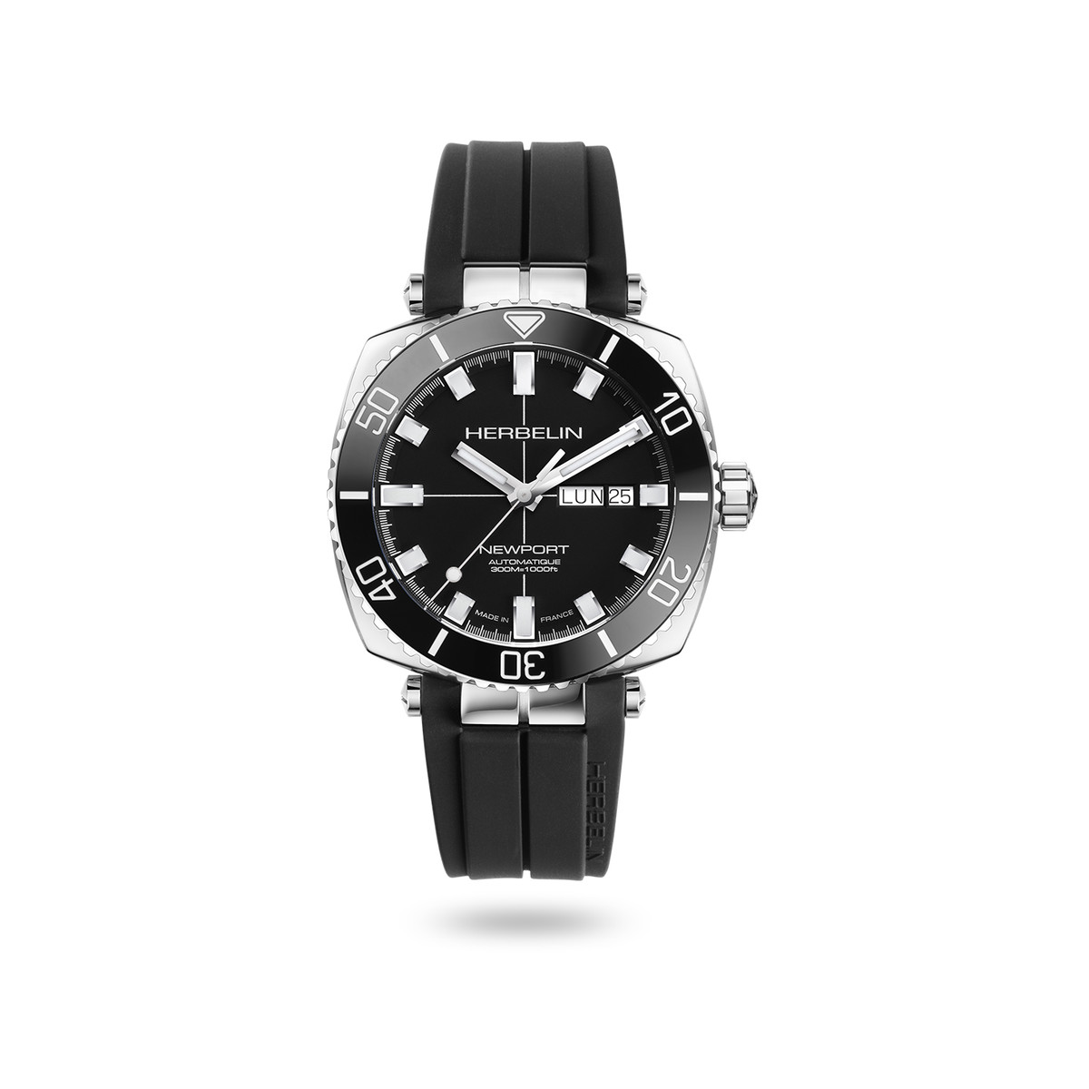 Montre Herbelin Newport Diver Automatic homme automatique acier bracelet élastomère