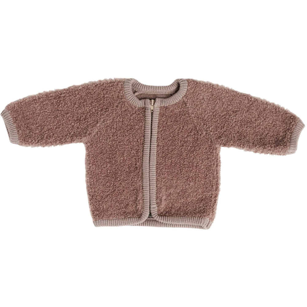 Køb Smallstuff Rose Cardigan Med Lynlås Bouclé Merino Uld