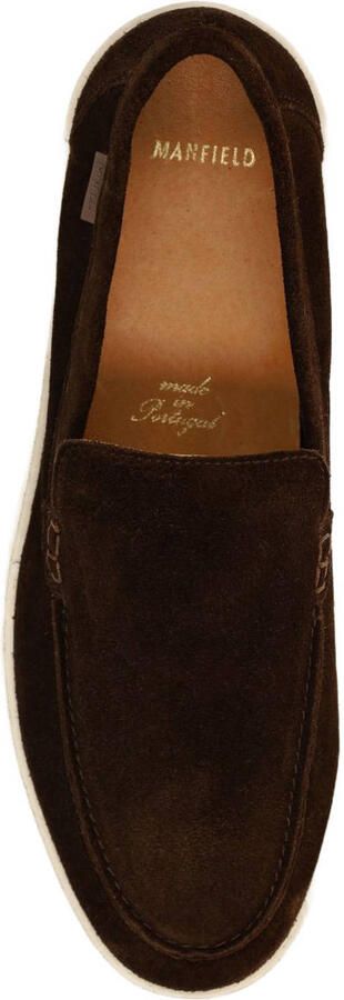 Manfield Heren Bruine suède loafers