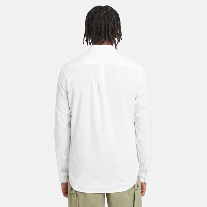Chemise en popeline pour homme en blanc
