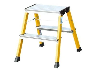 Krause Rolly - Trappestige - 2 trin - 2 sektioner - arbejdshøjde: 2.45 m - aluminium