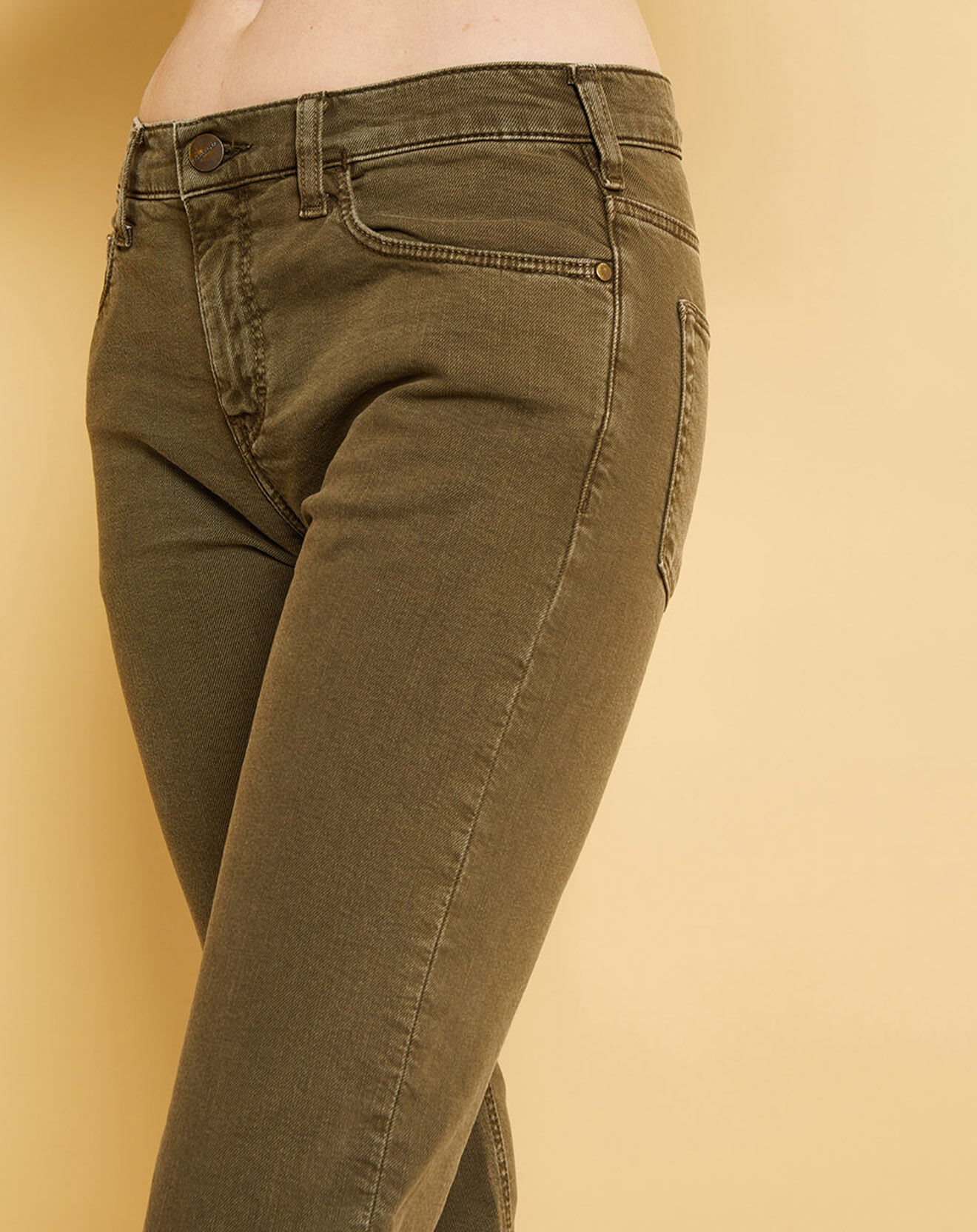 Acquaverde Jean cropped Natural Nils army