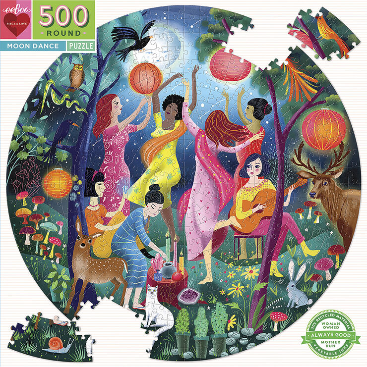 eeBoo eeBoo - Rundt puslespil 500 brk - Moon Dance