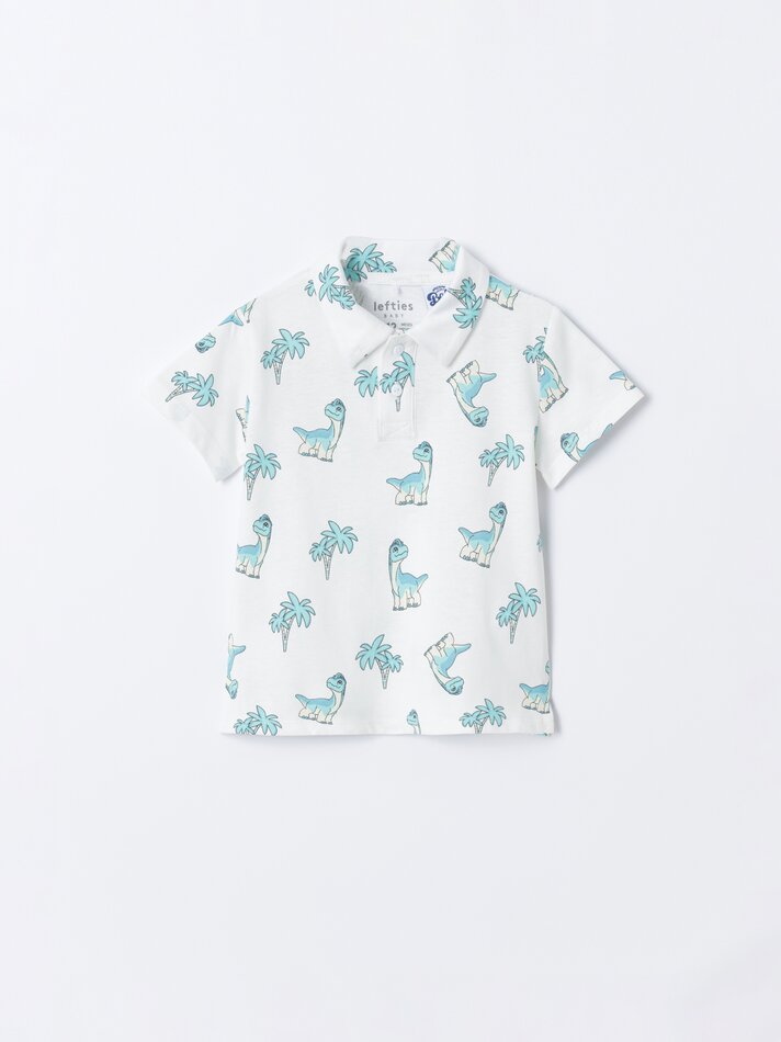 Conjunto de polo e shorts JUñassic Park Universal - Azul Claro