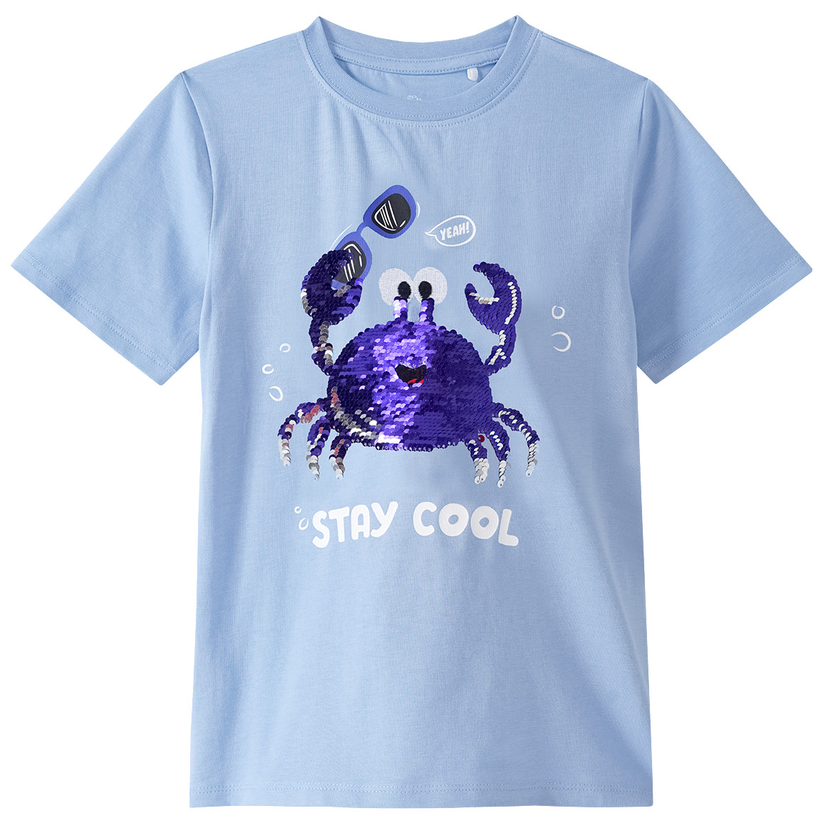 Topolino Jungen T-Shirt mit Wendepailletten hellblau