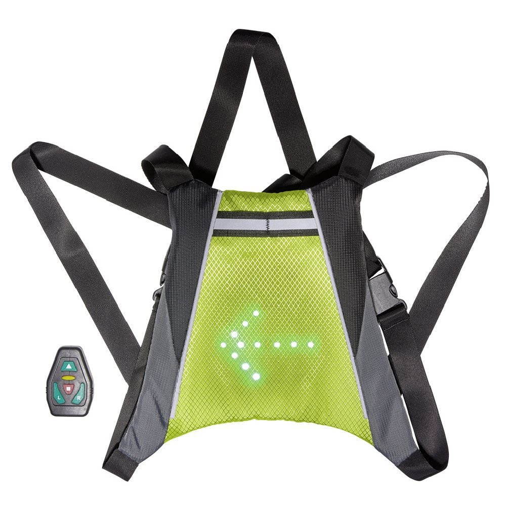 Gilet signalétique LED avec télécommande jaune