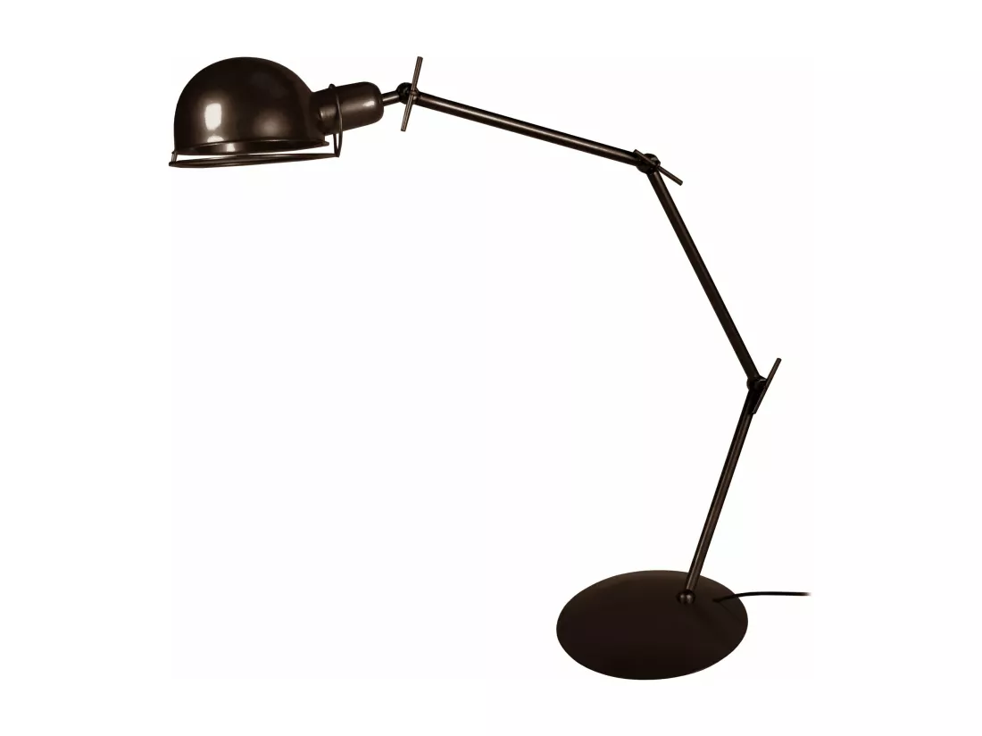 Lampe de bureau articulé métal bronze 60 cm.