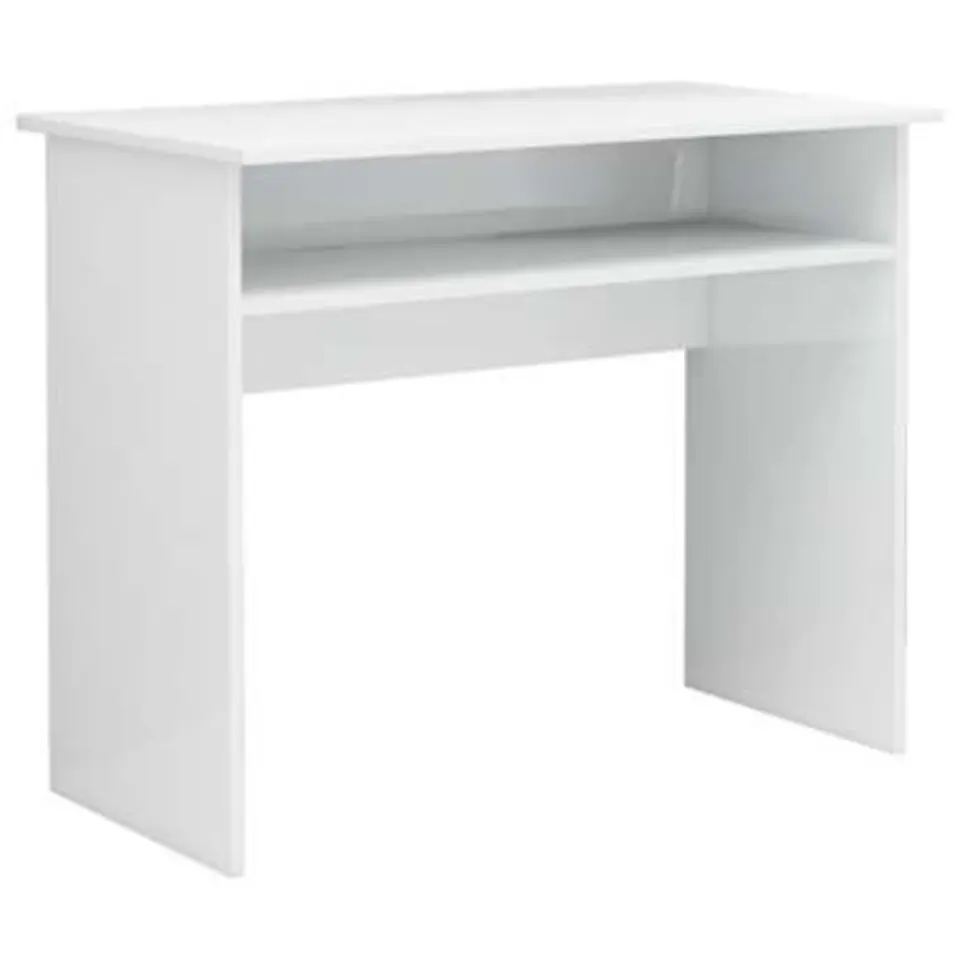 vidaXL - Bureau - Wit - Bewerkt hout