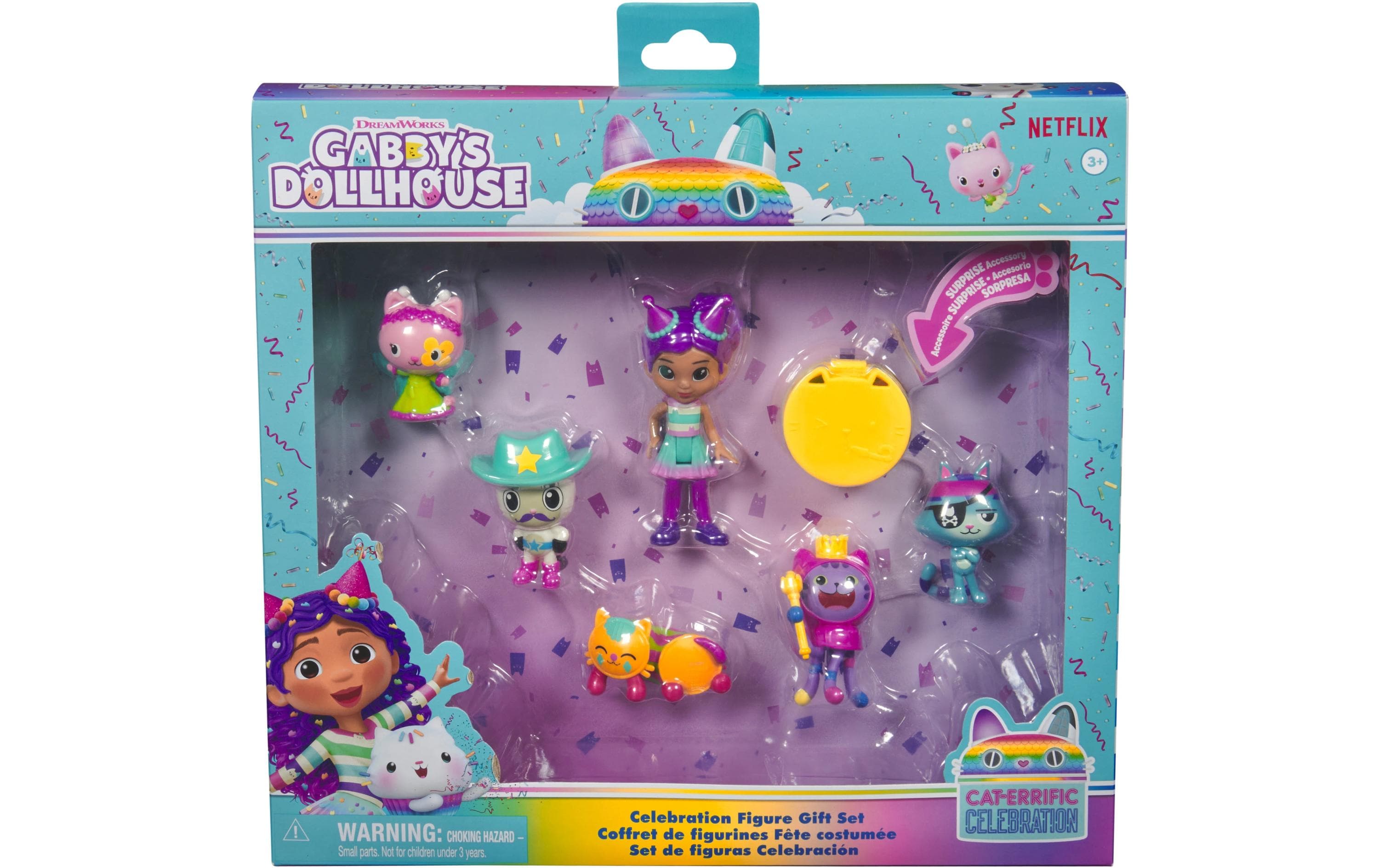 Gabby's Dollhouse Deluxe Figuren Set CelebrationUmfangreiches Figuren-Set für Kinder