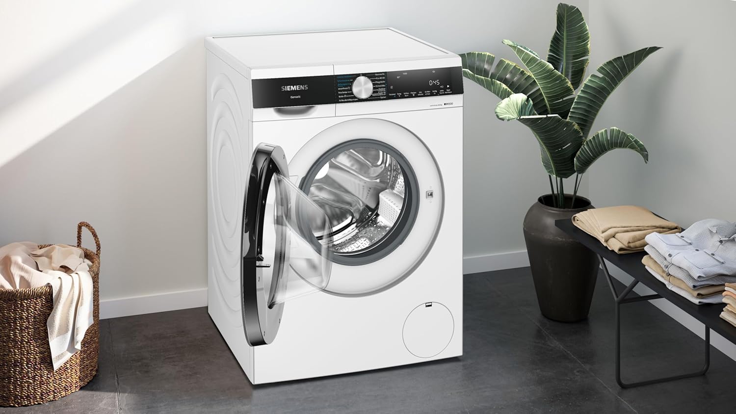 Siemens WN44G242 iQ500 Waschtrockner, 9 & 6 kg, waterPerfect Plus, Antiflecken-System, smartFinish, speedPack L, autoDry-Technologie, Outdoor-Programm, iQdrive, Wash & Dry 60, aquaStop