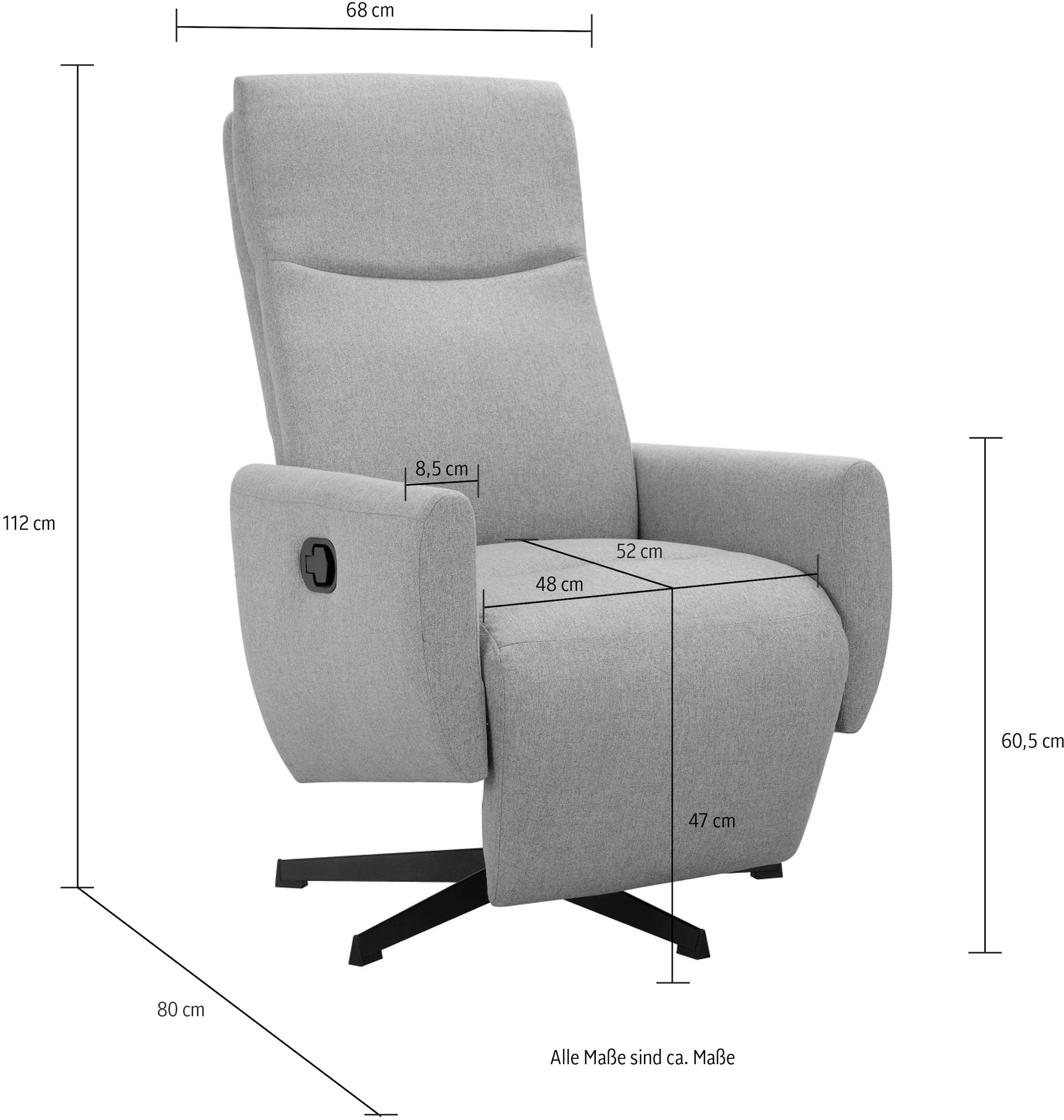 Home affaire Relaxsessel »Kilvo, TV-Sessel und Schlafsessel« mit Dreh und Relaxfunktion