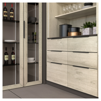 Greep Lara antiek zwart 320mm