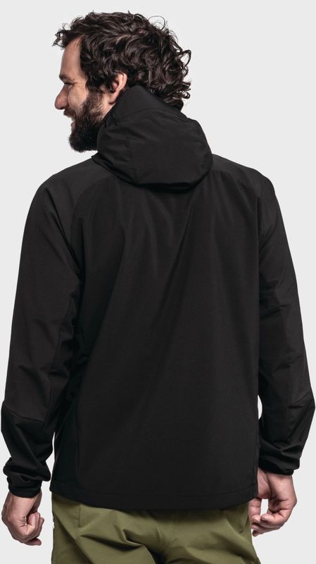 Schöffel - Hybrid Jacket Style Mamry - Fietsjack - Zwart - Stretch, Winddicht, Capuchon