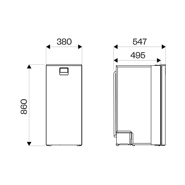 Réfrigérateur à compression superslim Indel B Elite 86L