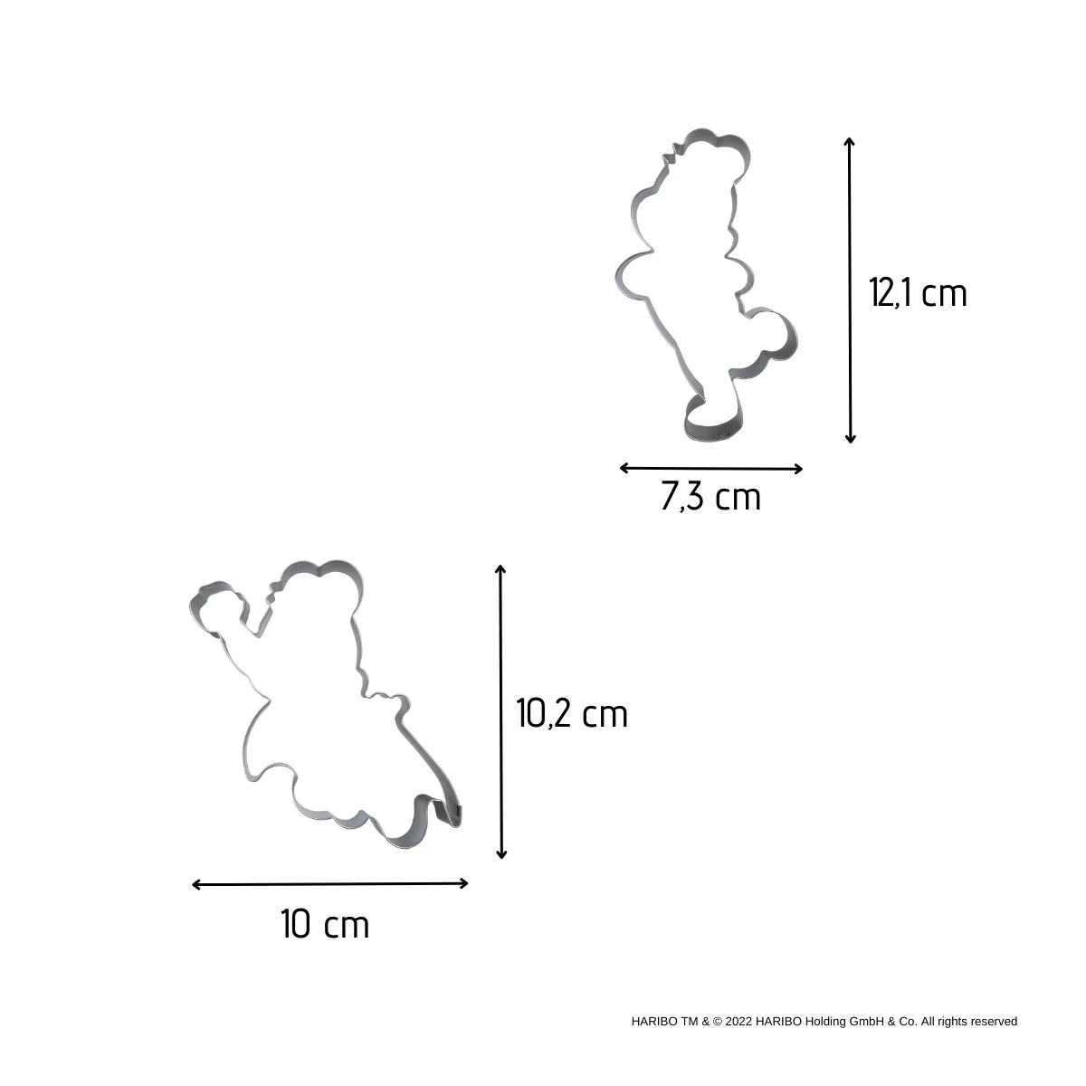 Lot de 2 emporte-pièces en inox motif ourson doré Haribo Zenker