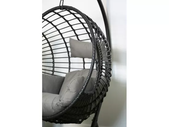 Fauteuil suspendu résine noire SOUTH BEACH