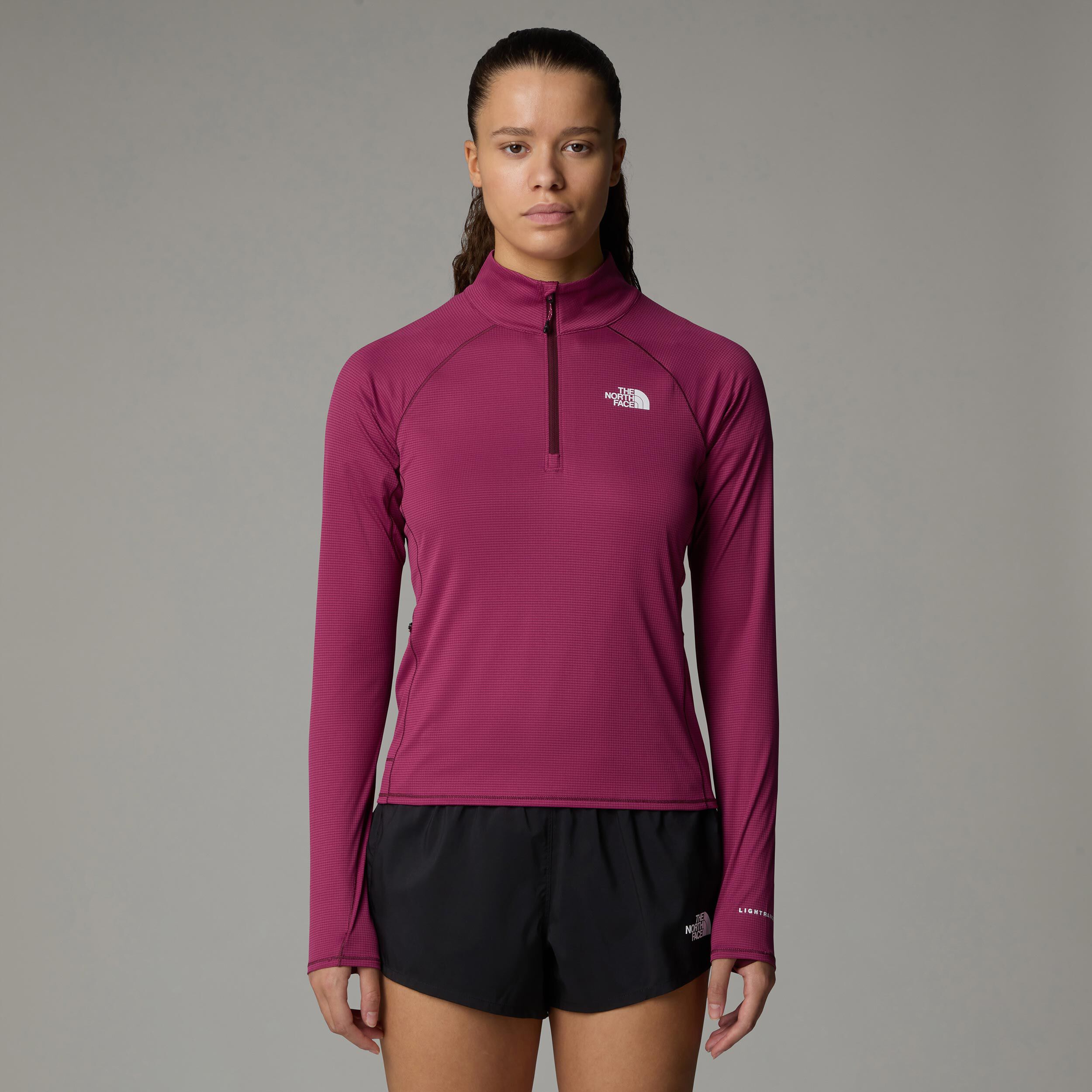 The North Face Sunriser 1/4 Zip Longsleeve Maillot De Course Femmes - Berry