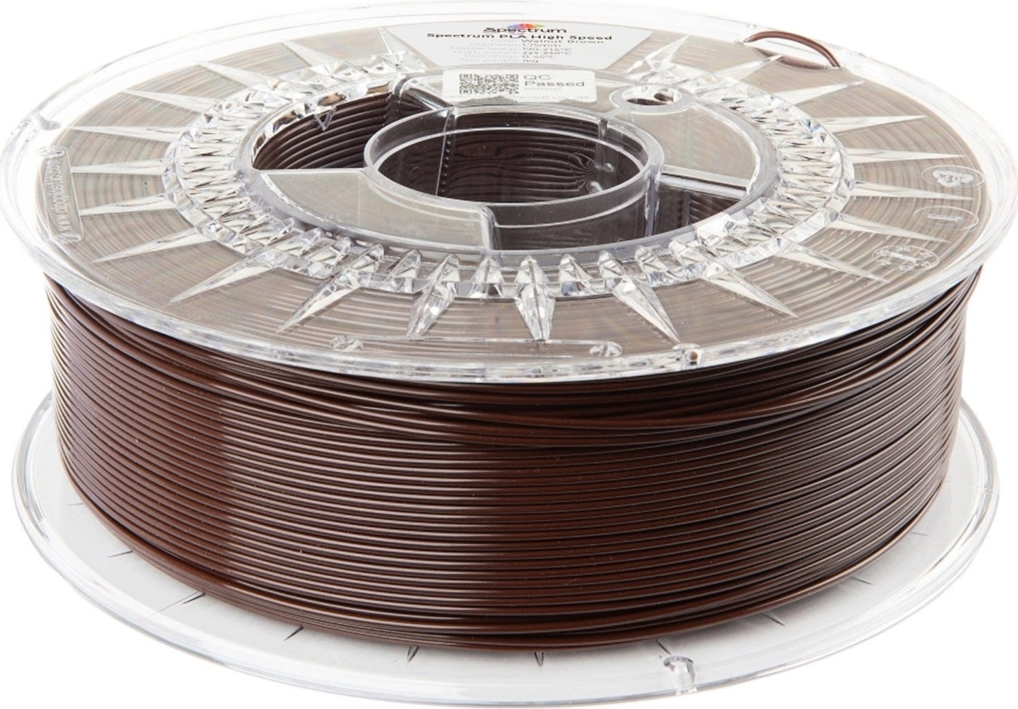 Spectrum  Premium PLA High Speed Walnut Brown, 1,75 mm / 1000 g    PLA Material speziell für den Hochgeschwindigkeitsdruck