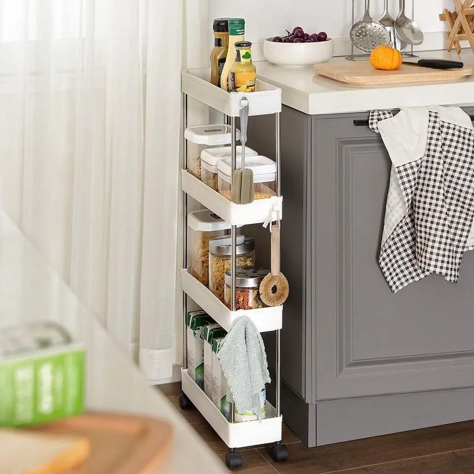 Keuken trolley met 4 etages - Wit