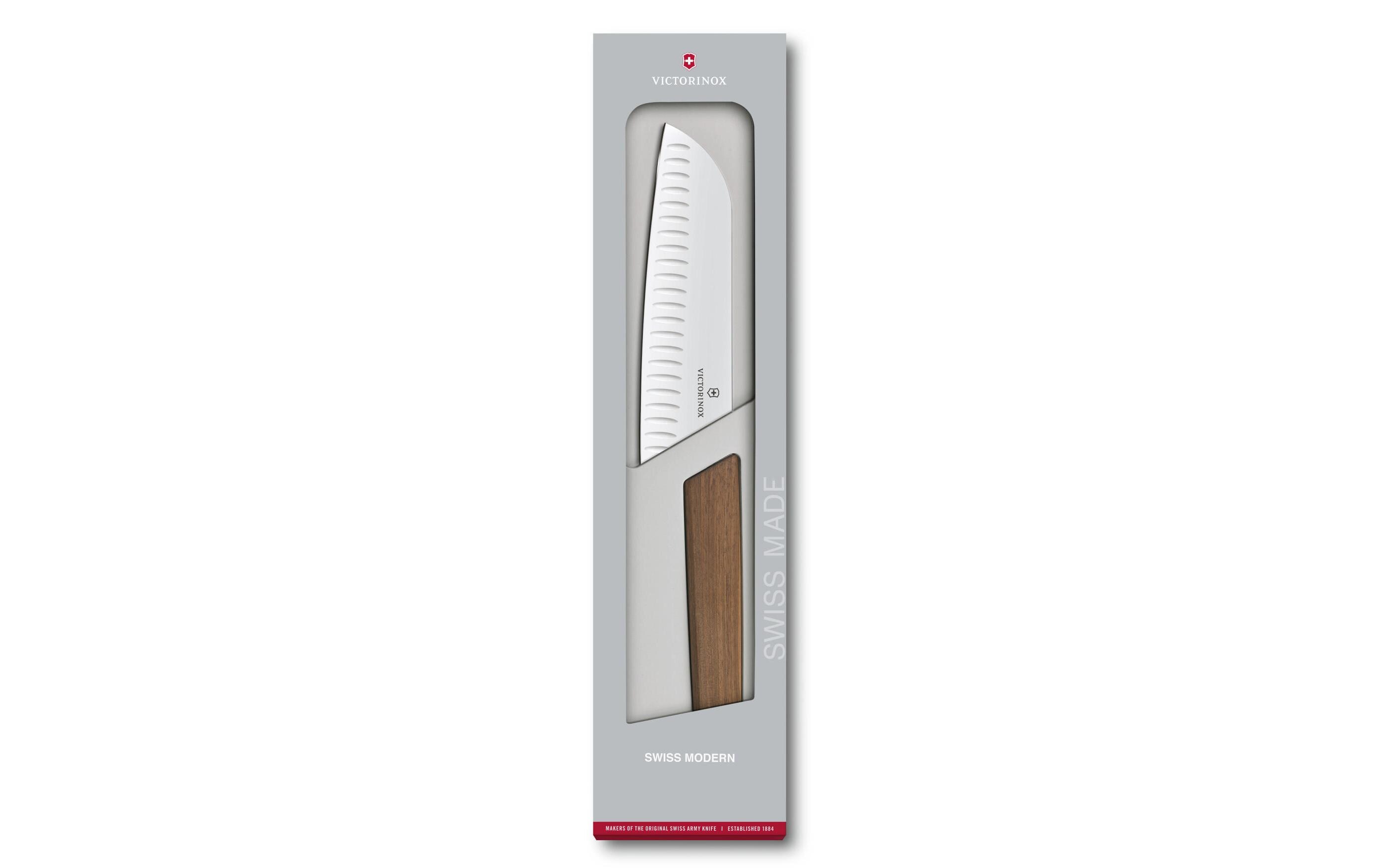 Santokumesser Swiss Modern 17 cm NussbaumholzEleganz, Funktionalität und Langlebig in einem