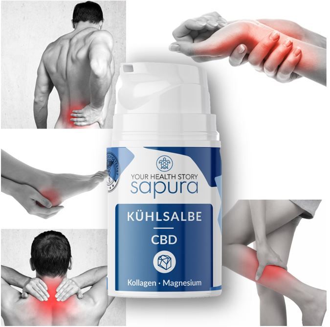 CBD Kühlsalbe mit 3-Fach Effekt | Hanf Sportsalbe kühlend | Kühlgel SAPURA®