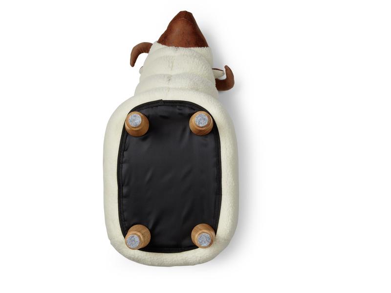zoosy Kinderhocker Ziege Helga Weiss Taburett in Ziegenform