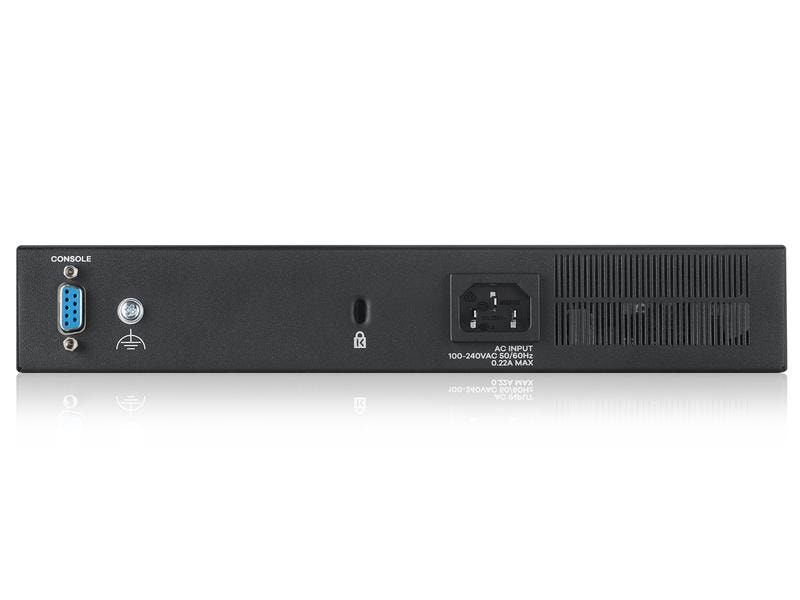 Zyxel Switch GS2220-10 10 Port 8-Port-GbE-Switch, Layer 2 managed, 8x GbE RJ-45 Ports, 2x GbE Combo-Port, lüfterlos