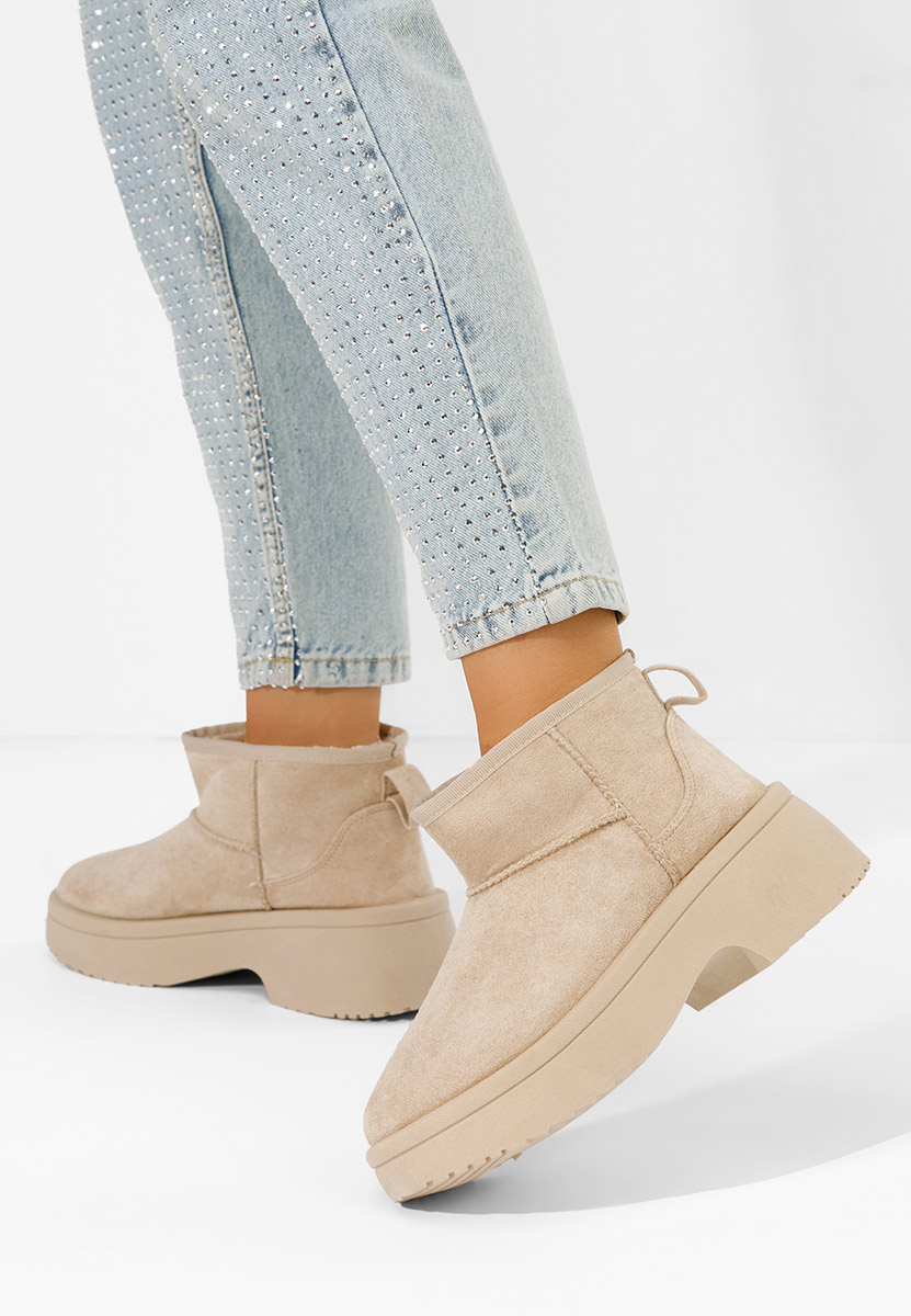 Bottes de neige femme beige Prelina