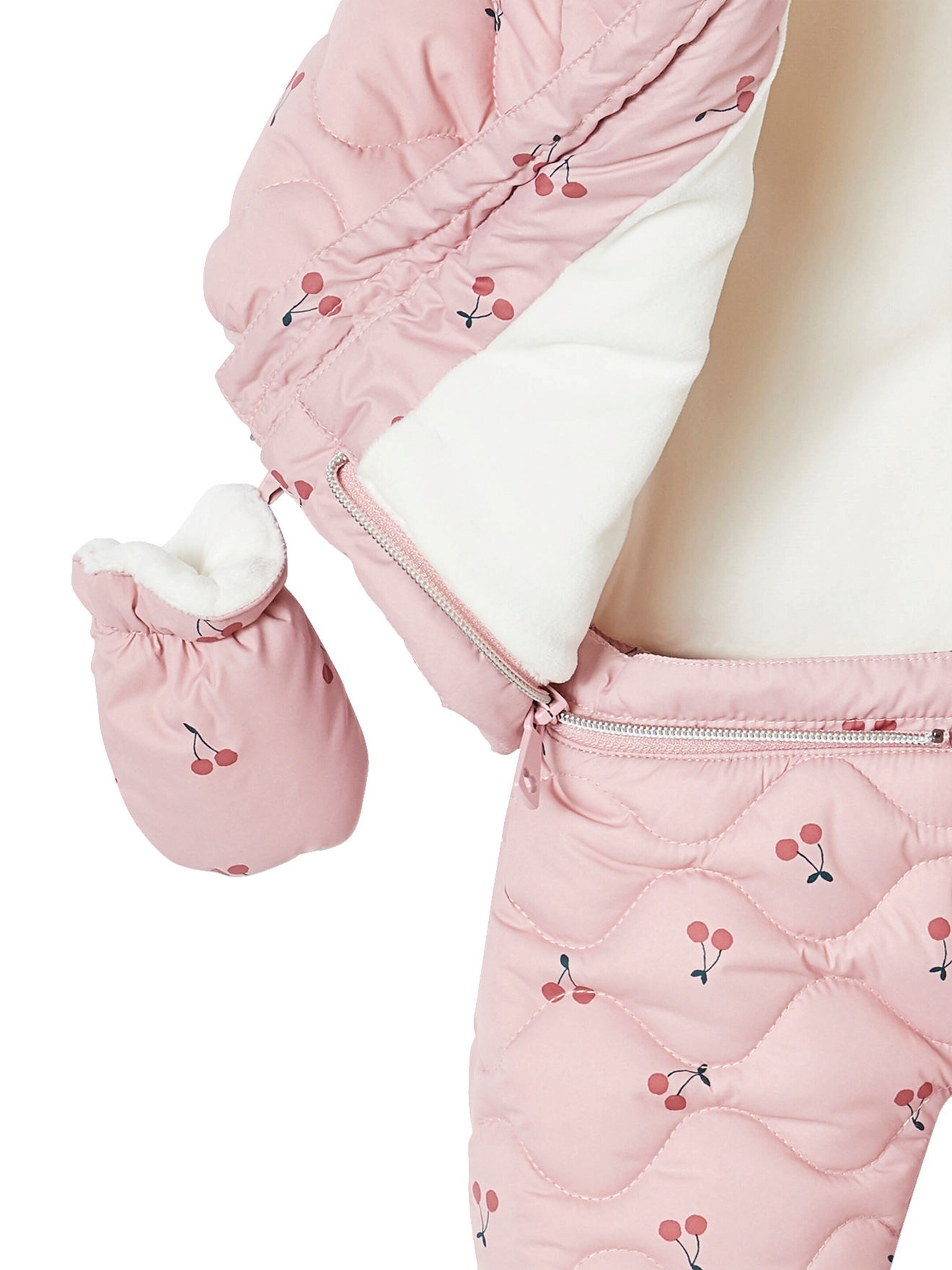 Vertbaudet 2-in-1 Baby Winter-Overall, Wattierung Recycling-Polyester malve