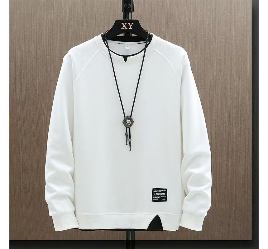 Acrius - Sweatshirt met lange mouwen, ronde hals en belettering