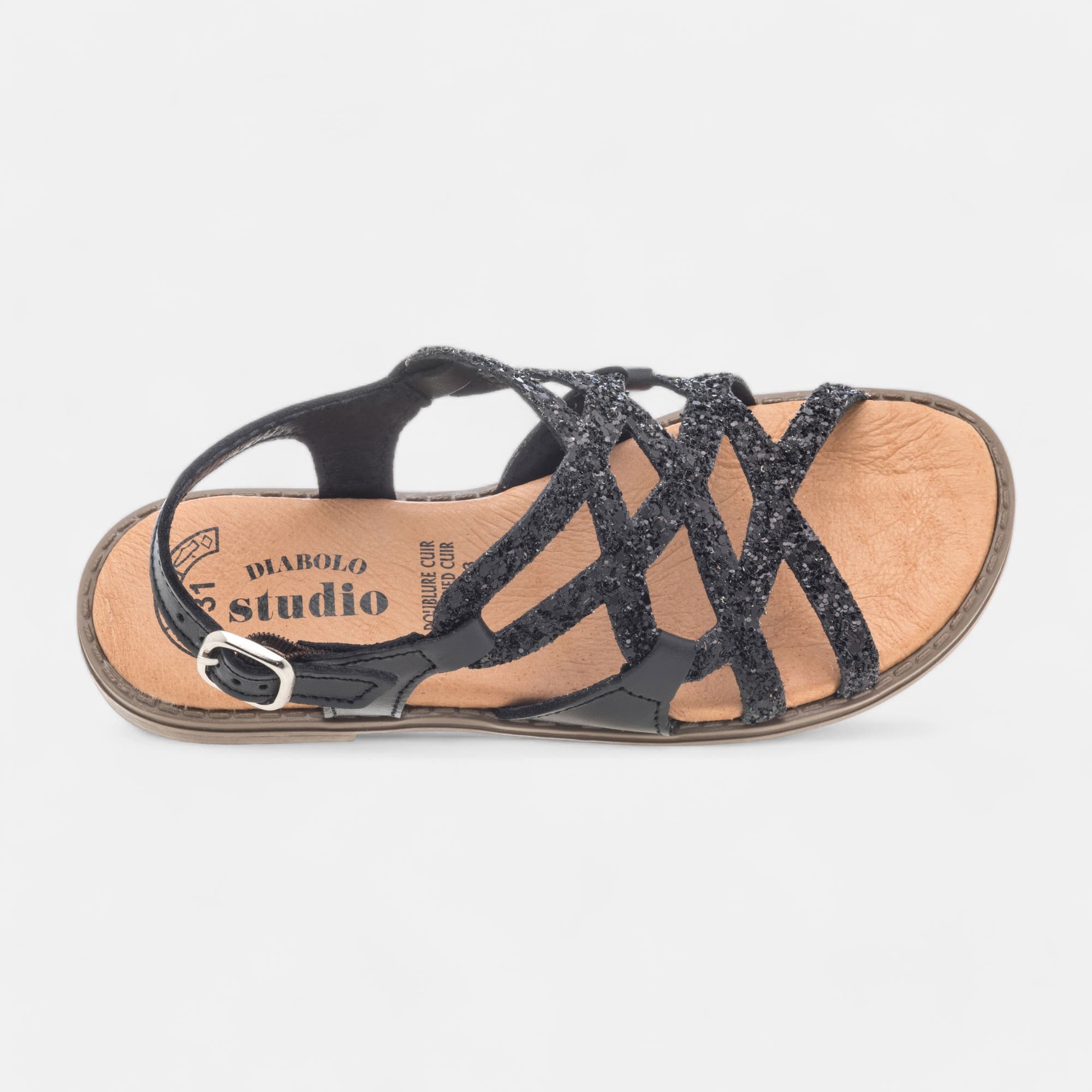 Nu-pieds Fille noir