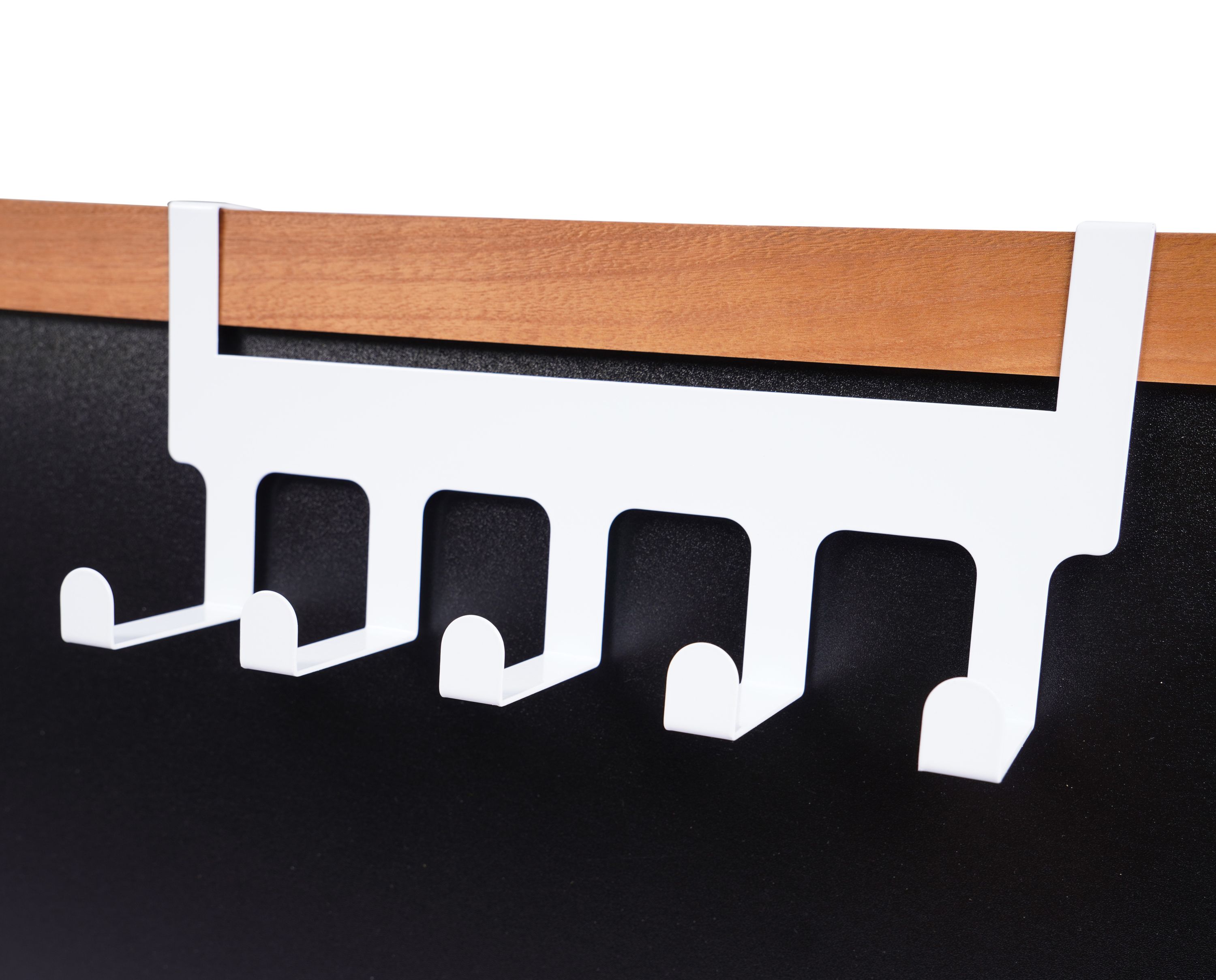 Türgarderobe Eisen 5 Haken 34 x 14 cm weiss