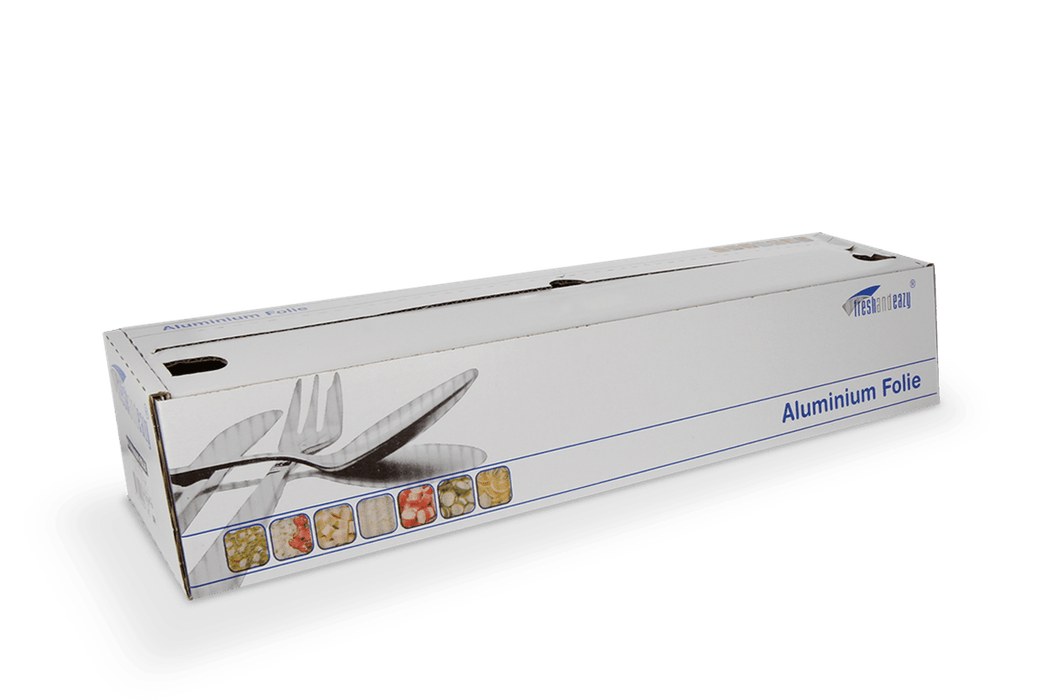Aluminiumfolie rol in dispenser cutterbox 50cm x 150m
