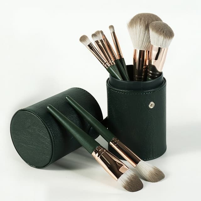 14 Stk Makeup Brush Set Foundation Powder Concealer Børster Børsteholder