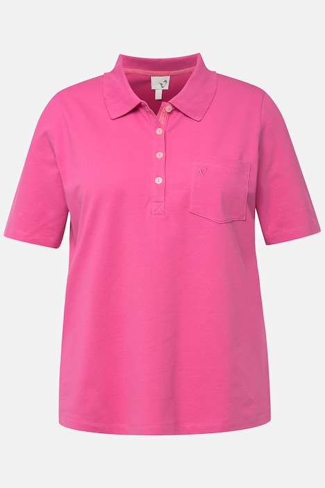Poloshirt, Ajour-Rhomben, Polokragen, Halbarm