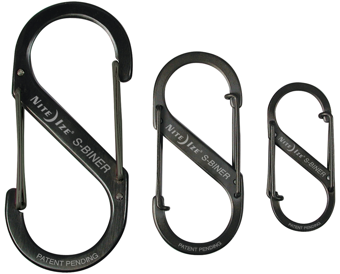 Nite Ize S-Biner Edelstahl Doppelkarabiner Schwarz