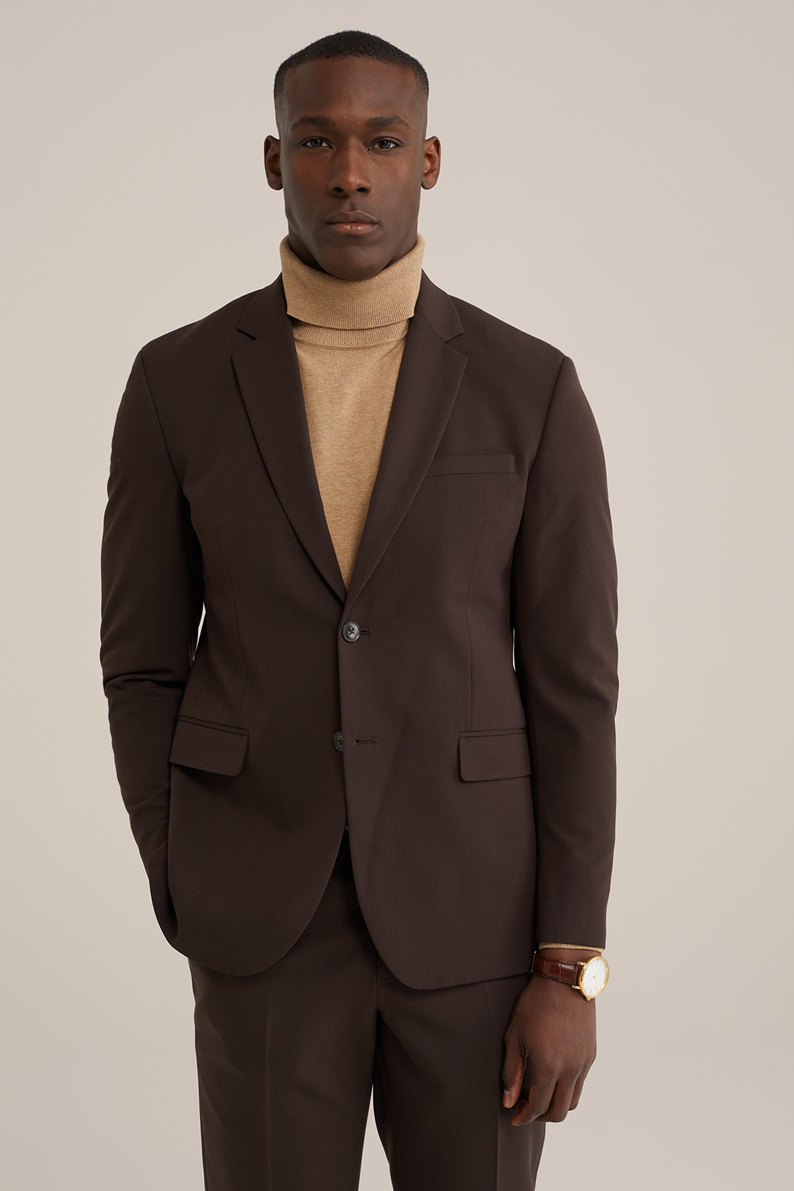 slim fit blazer Fundamentals Roestbruin