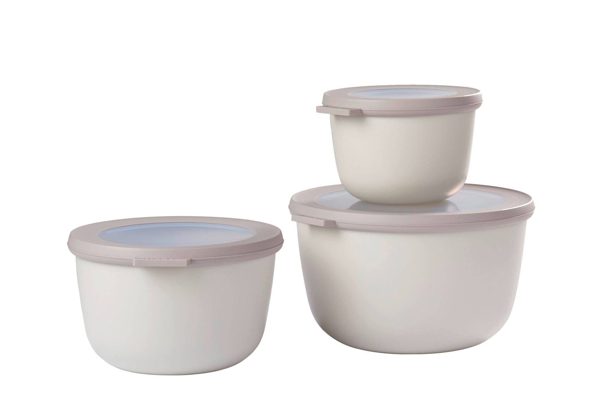 Mepal Cirqula Multischüsselset rund 3 teilig 500 / 1000 / 2000 ml nordic white