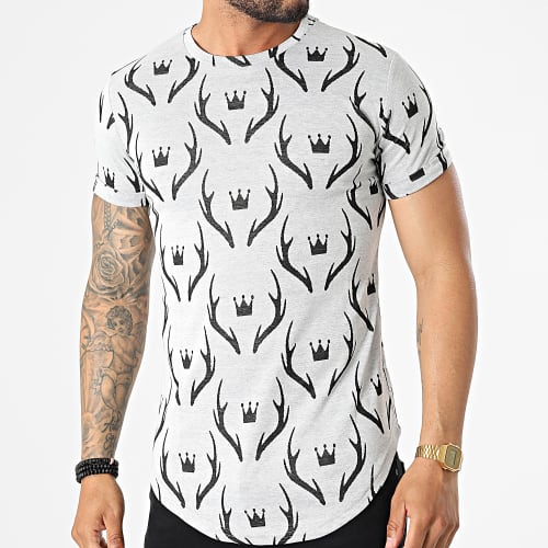 Tee Shirt Oversize DD79 Gris Chiné
