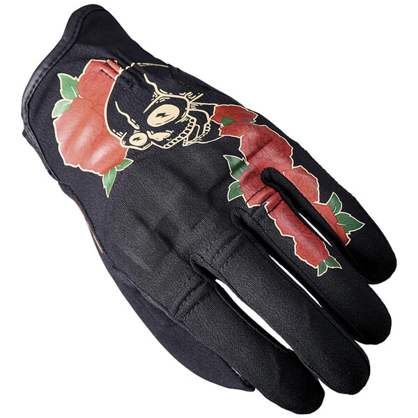 Five - Gants femme Flow Woman Skull Noir / Rouge / Vert