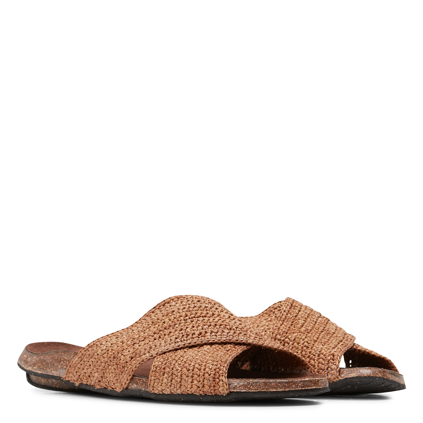LIZZIE - Sandales plates en Raphia| Beige