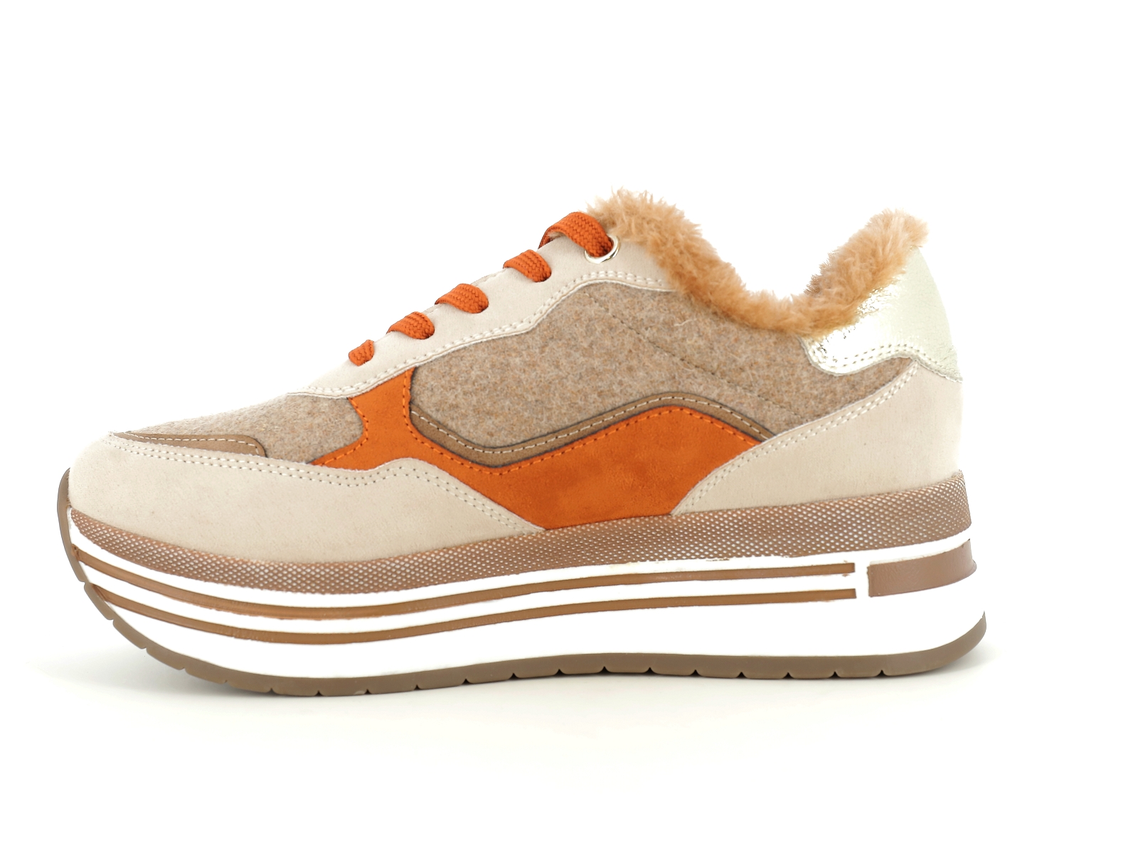 Marco tozzi-23730 Matières combinées Beige Orange