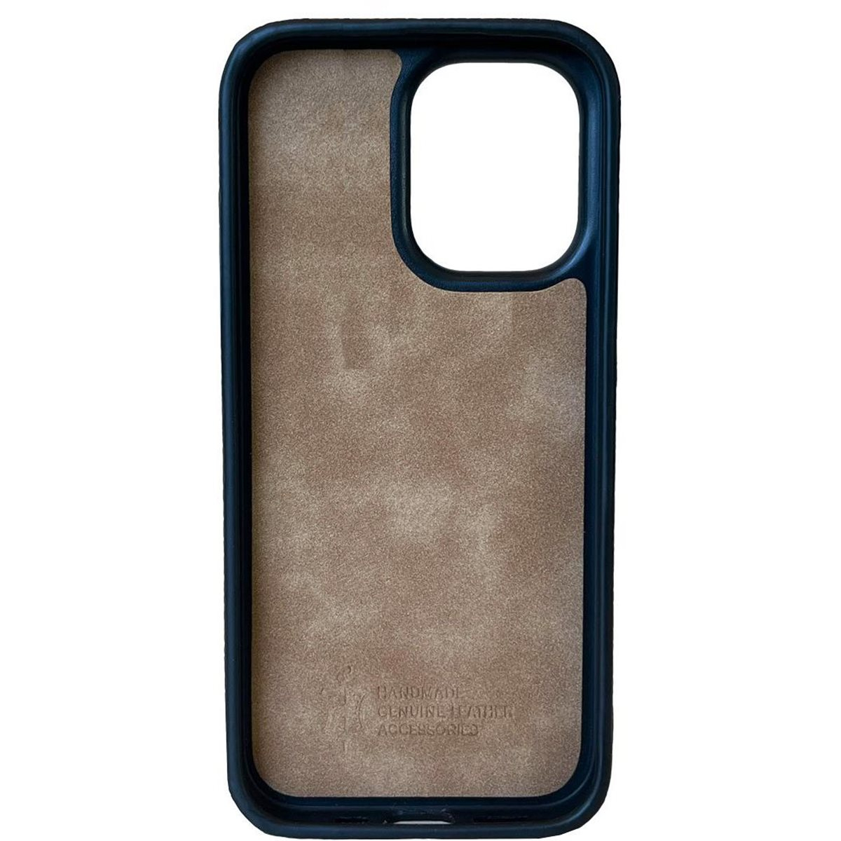 iPhone 16 MagSafe Echtleder Hardcase Hülle (LUKAMAGIP16-G01) - Schwarz