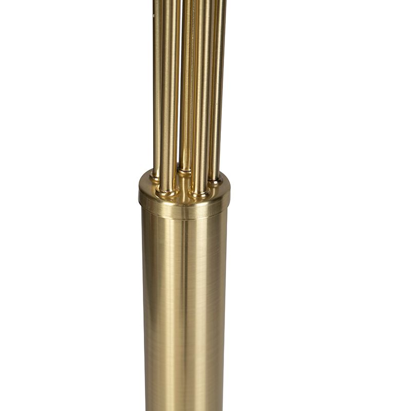 Art deco vloerlamp goud 5-lichts - Sixties Marmo