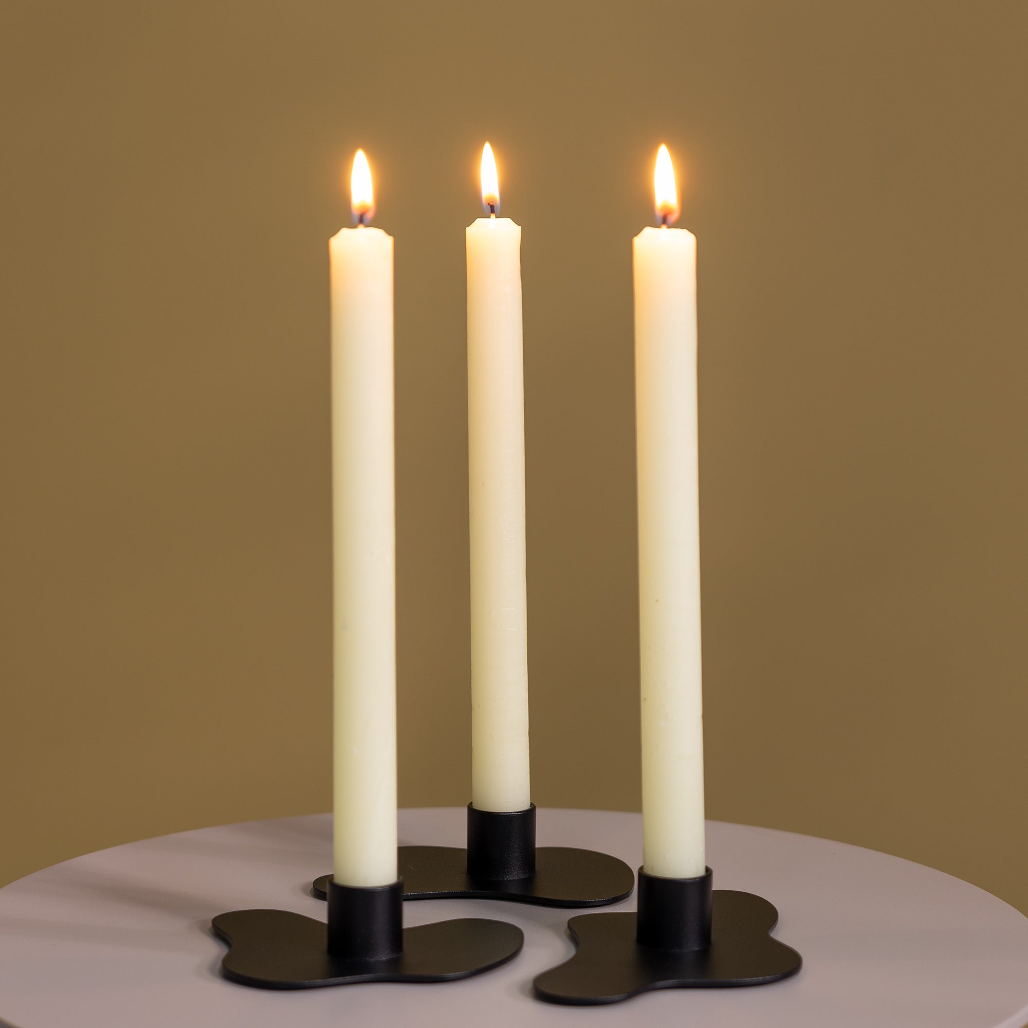 Spinder Design kandelaar Melt - Zwart - set van 3