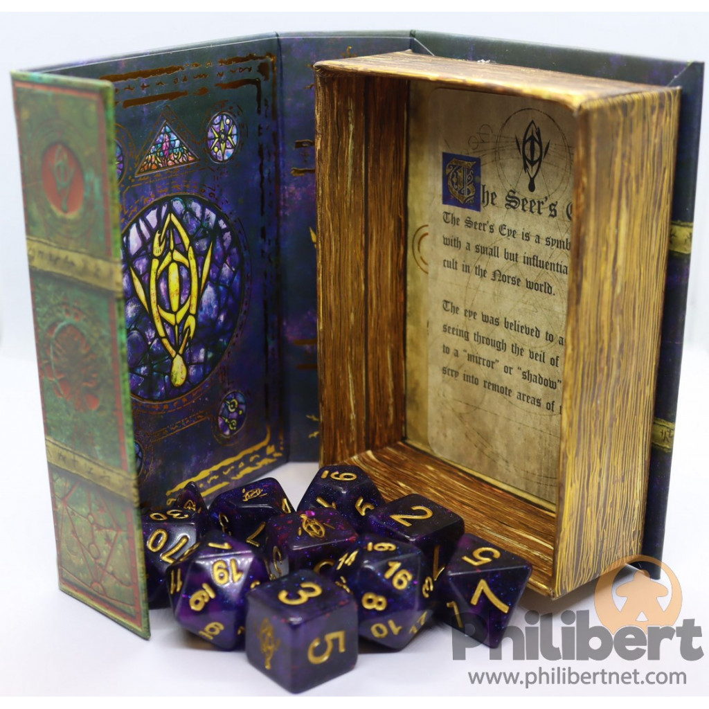 Set de 10 Dés JDR Elder Dice: Seer’s Eye - Mythic Glass and Wax Edition